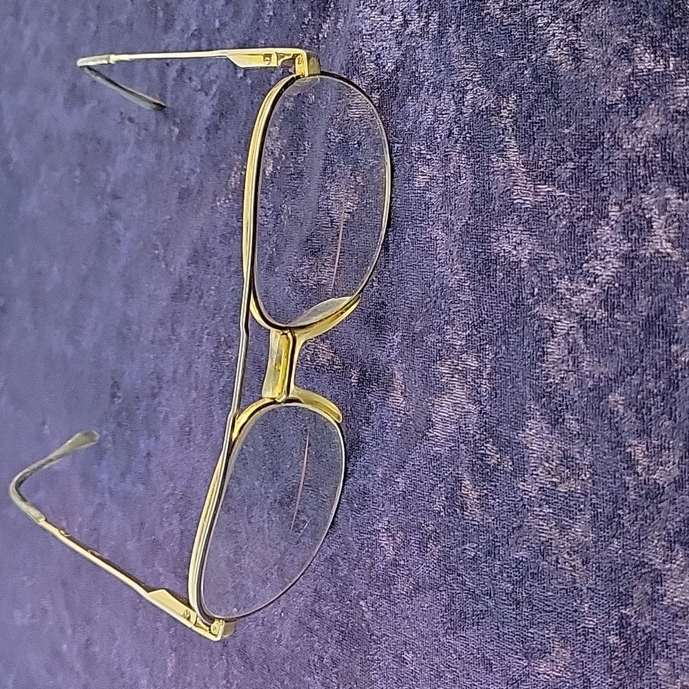 Luxotica Klixx Men's Gold Aviator Style Frame Glasses